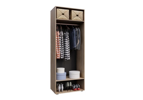 Шкаф 2-х створчатый Нэнси NEW 800 бетон светлый / дуб сонома