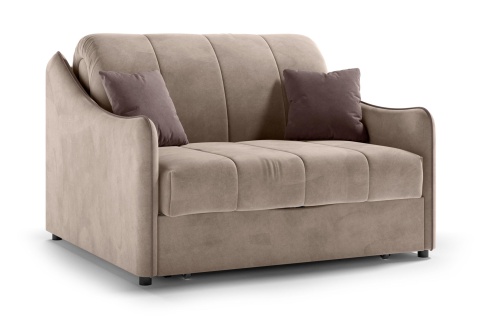 Диван аккордеон Эско бежевый / коричневый