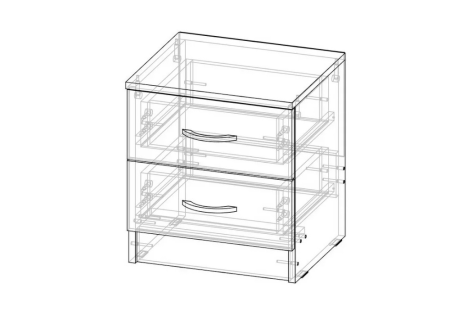 Тумба прикроватная Рио-2 белый