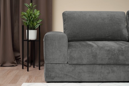 Диван п-образный пантограф Рон MODOOL XL с баром серый