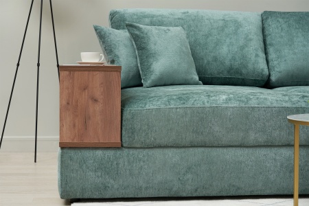 Диван п-образный пантограф Рон MODOOL XL с баром бирюзовый