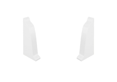Комплект заглушек на плинтус закругленный Thermoplast белый