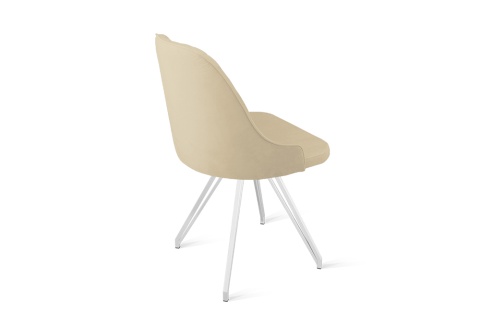 Стул Гранд К4 белый матовый / велюр бежевый
