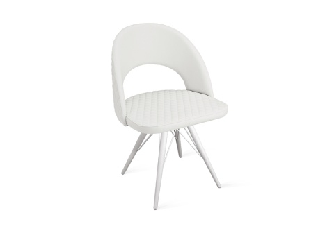 Стул Гэтсби К3 белый матовый / экокожа белая
