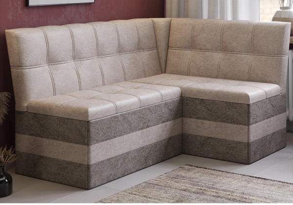 Скамья угловая Оскар dark beige / latte
