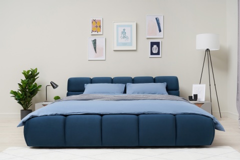 Кровать Рон Dream 1.6 м велюр синий