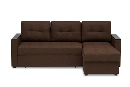 Диван угловой дельфин Атланта Лайт коричневый