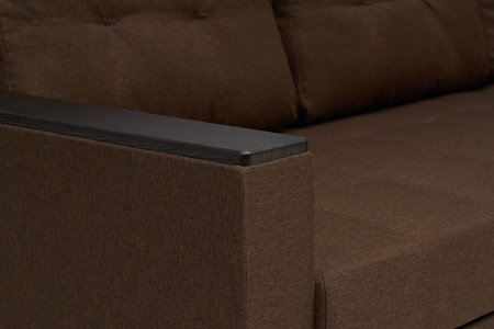 Диван угловой дельфин Атланта Лайт коричневый