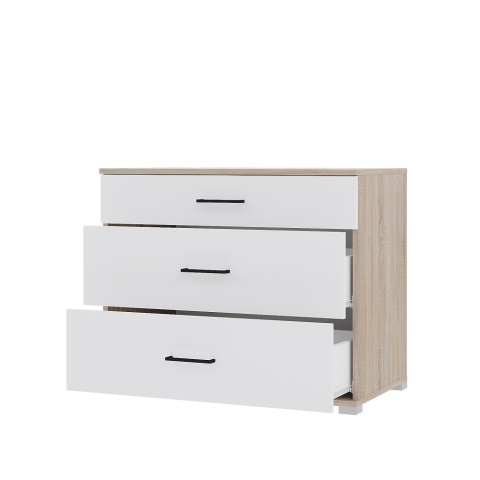 Комод с ящиками Victor, дуб сонома/белый