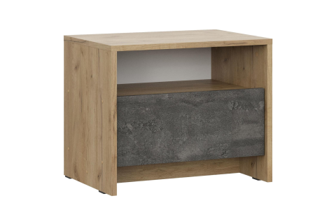 Тумба прикроватная Глория дуб золотой / камень тёмный