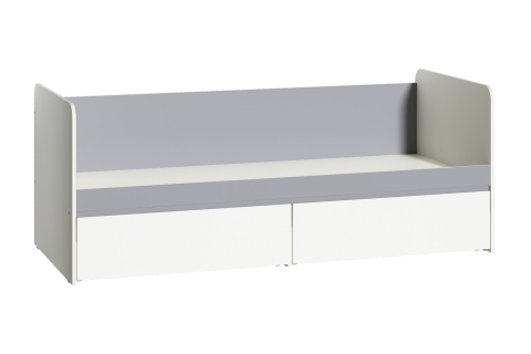 Кровать Торонто 11.39 белый шагрень / стальной серый