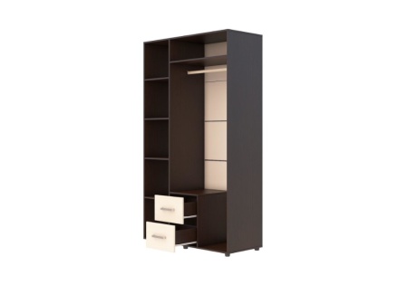 Шкаф 3-створчатый Эва венге / дуб молочный