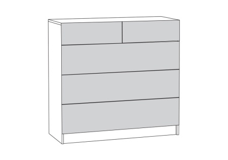 Комод Ливерпуль 10.103.01 белый / ясень ваниль
