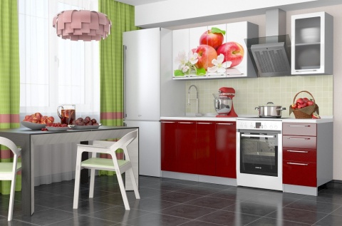 Кухонный Гарнитур Красное Яблоко МДФ/Фотопечать 1600/1700/1800/2000 мм