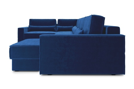 Диван п-образный тик-так Сохо темно-синий