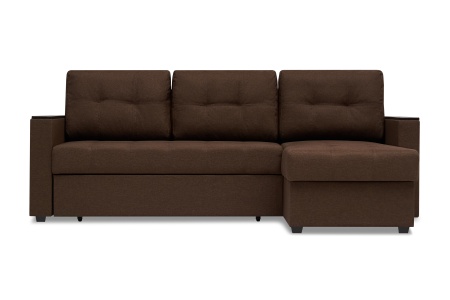 Диван угловой дельфин Атланта Лайт коричневый