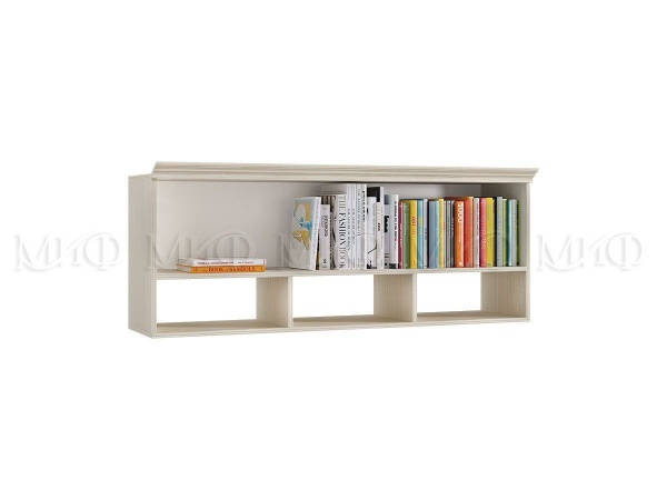 Антресоль Открытая Элит-1 МДФ Сандал Светлый (Ш-1400 мм x Г-385 мм х В-555 мм)
