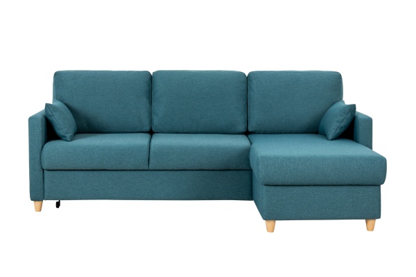 Диван угловой дельфин Дилан зеленый