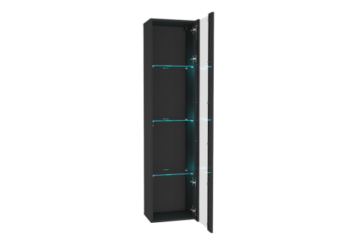 Шкаф навесной Point тип-41 черный глянец / черный матовый