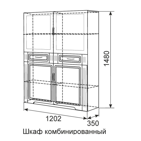 39 Шкаф комбинированный Виктория