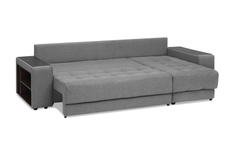 Диван угловой еврокнижка Рон 2.0 XL рогожка серая