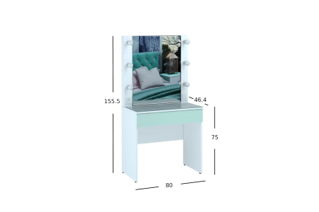 Стол туалетный Тифани кенди / белый