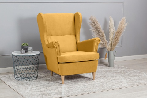 Кресло Беркана желтое
