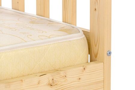 Кровать Массив 0.9 м натуральный