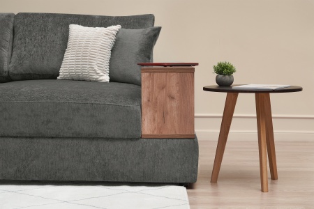 Диван п-образный пантограф Рон MODOOL XL с барами серый