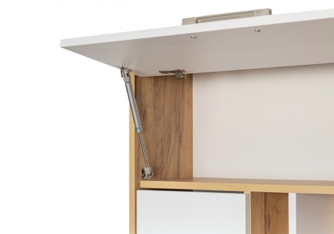 Стол письменный Лайт 03.243 Н дуб крафт золотой / белый премиум