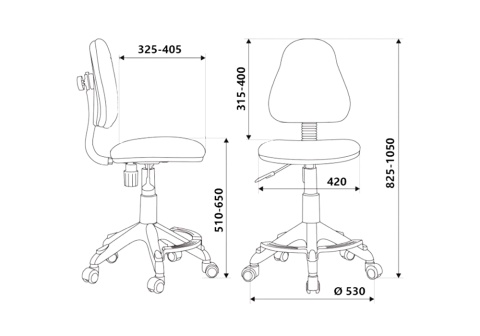 Кресло детское Бюрократ KD-4-F голубое