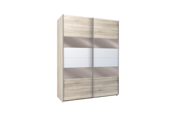 Шкаф-купе Fortune-17 1.8 м тип 1 сонома / белый / зеркало