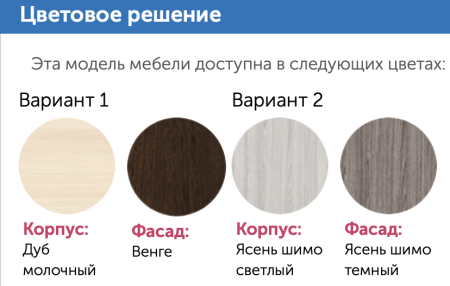 Гостиная Арктика-2 (Ш-2920 мм x Высота-2016 мм x Глубина-418 мм)/Разные Цвета 